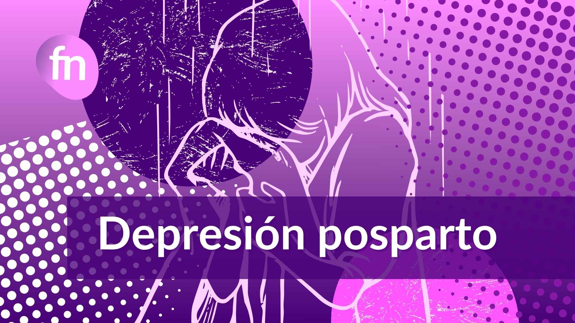Depresión posparto Ilustración pop art de una mujer llorando, simbolizando la tristeza y el impacto emocional de la depresión posparto