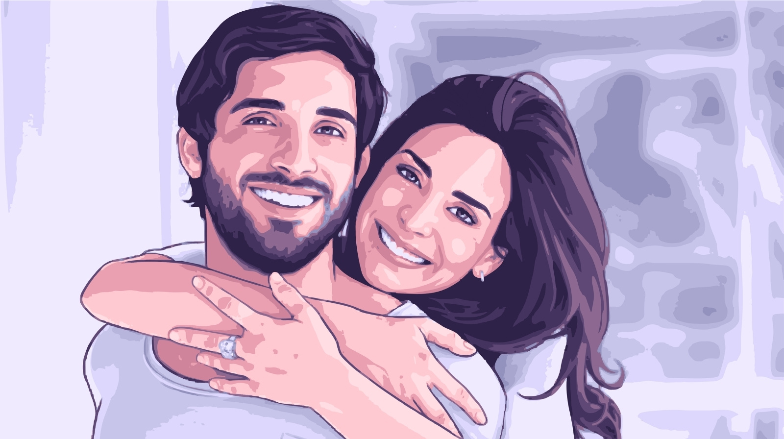 Pareja abrazada antes de una primera inseminación artificial por factor masculino, representando esperanza compartida