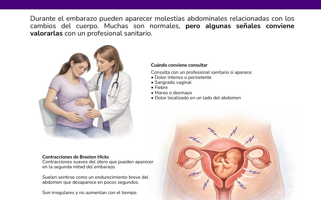 Dolor abdominal en el embarazo: causas y cuándo conviene consultar