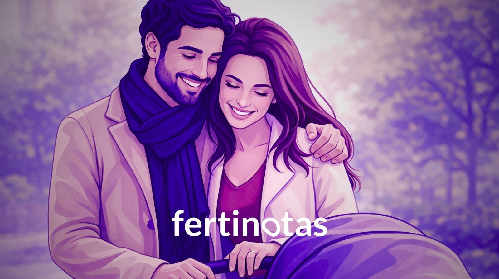 Pareja con su bebé después de un tratamiento de reproducción asistida con óvulos congelados