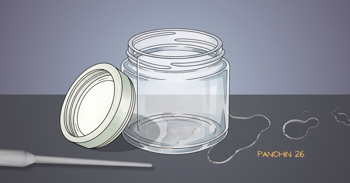 Ilustración de muestra seminal y material de laboratorio relacionada con reproducción asistida y estudio de embriones tras vitrificación