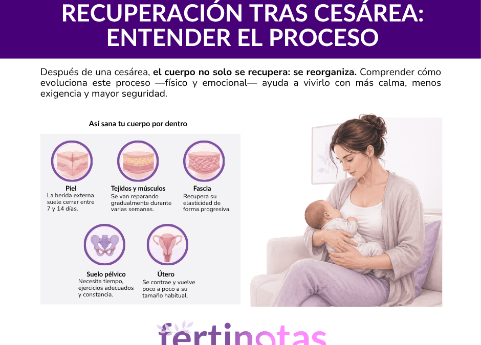 Recuperación tras cesárea: tiempos, cuidados y qué esperar paso a paso