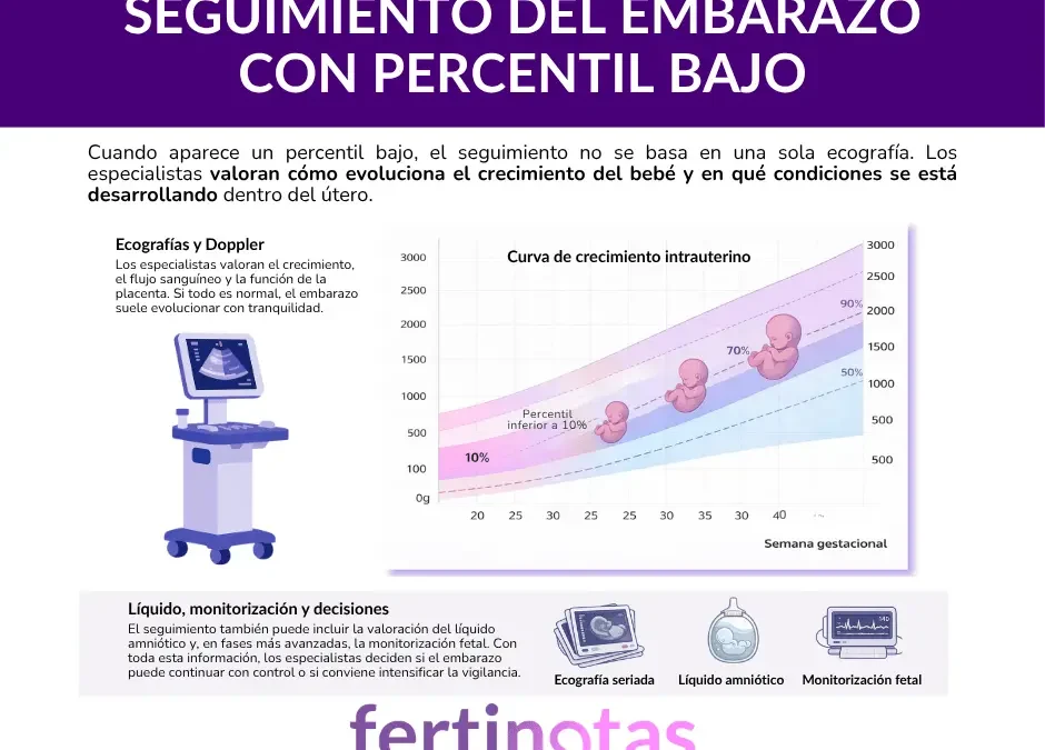 Seguimiento del embarazo con percentil bajo: pruebas y control