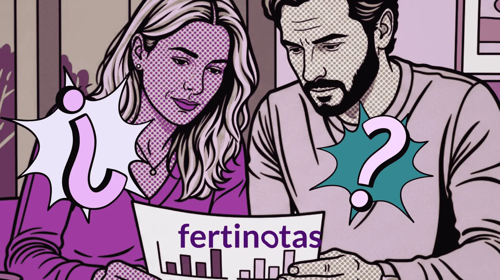 Pareja revisando información sobre infertilidad inexplicada mientras reflexiona sobre las causas ocultas y los límites actuales del diagnóstico reproductivo.