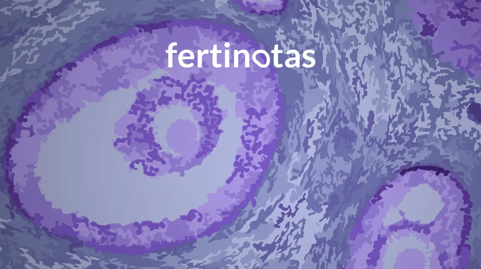 Imagen microscópica estilizada de folículos ováricos durante la fase folicular del ciclo menstrual.