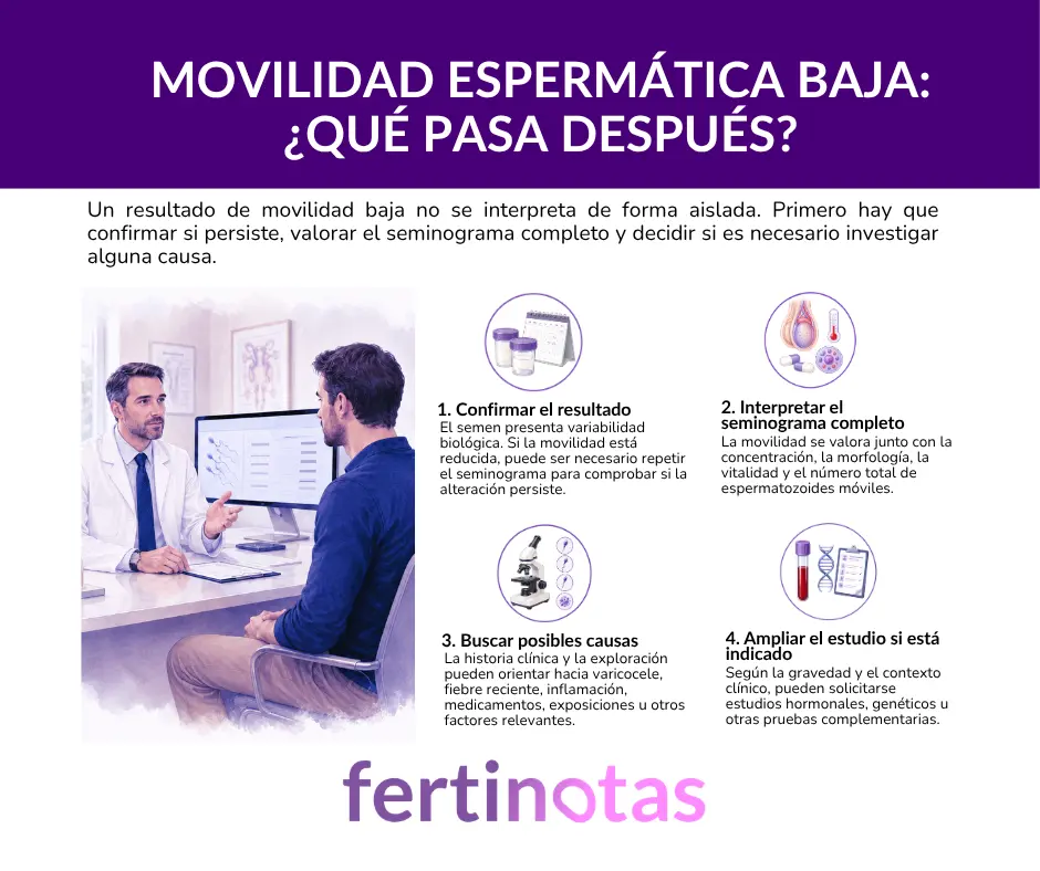 Movilidad espermática baja: ¿qué pasa después?
