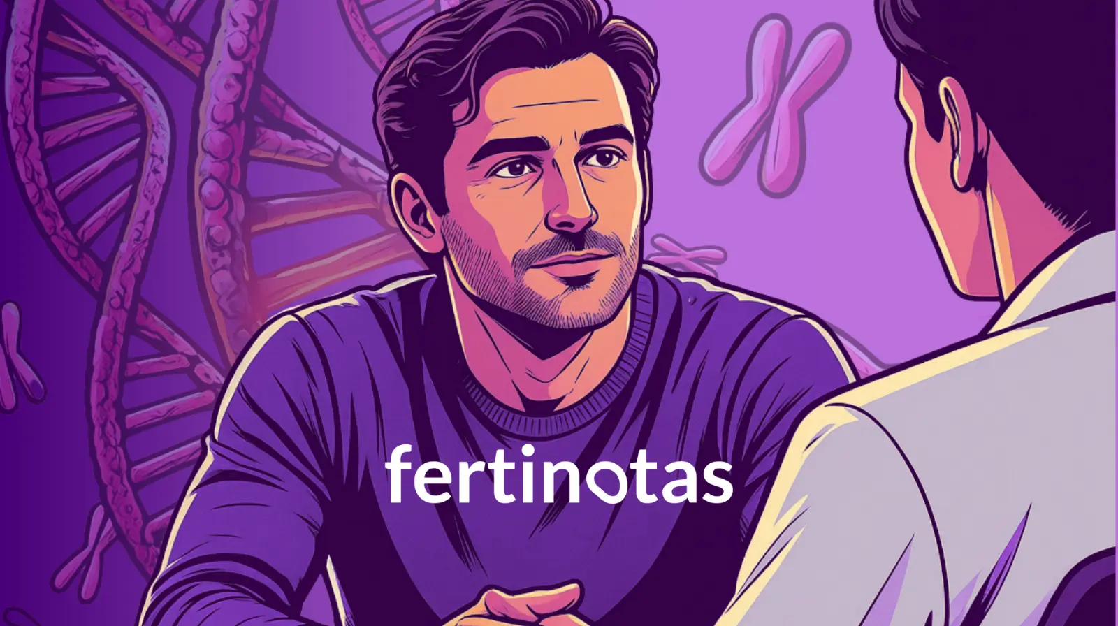 Hombre en consulta médica sobre genética e infertilidad masculina